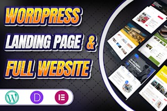 create a modern, responsive landing page or wordpress website with elementor pro