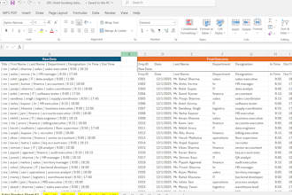 data analysisi cleaning, formatting, sorting, PDF to excel,