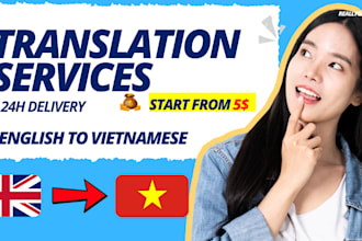 translate english to vietnamese in 1 day