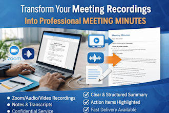 create professional meeting minutes from recordings