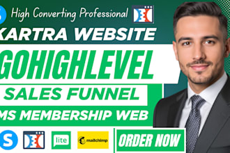 build kajabi, kartra website, ims membership gohighlevel, kartra sales funnel