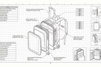 design factory ready bag tech packs, pattern grading for handbags and luggage