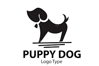 vintage scruffy dog logo design