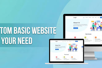 create a custom responsive basic website for your need