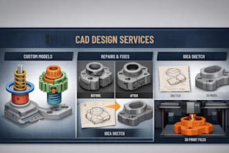 design 3d cad product modeling design mechanical part in fusion 360, solidworks