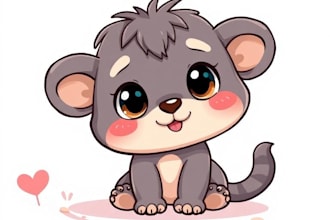 draw cute cartoon or animal illustration