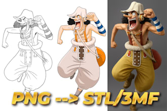 do stl scan cleanup, split, slice 3d stl model png to 3mf for printing, bambu