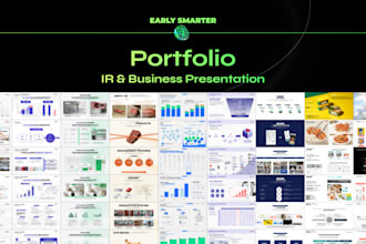 design a professional pitch deck, ir deck, and company profile PPT