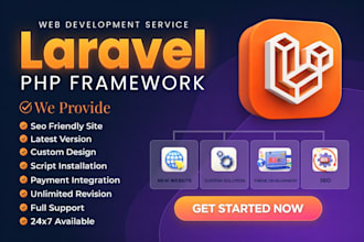 develop custom PHP laravel website with API and admin panel