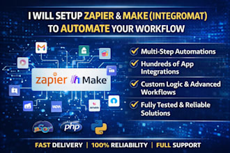 setup zapier and make integromat to automate your workflow