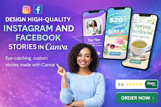 design high quality instagram and facebook stories in canva