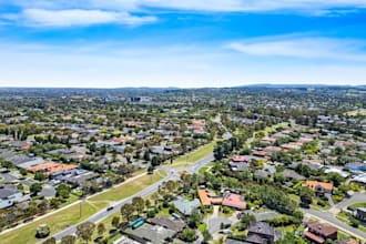 visualize 3d residential suburb,roofs solar panel,townhouses,aerial shots render