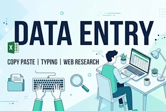do fast and accurate data entry copy paste and typing work