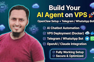 install openclaw on vps, setup telegram bot or whatsapp bot with ai skills