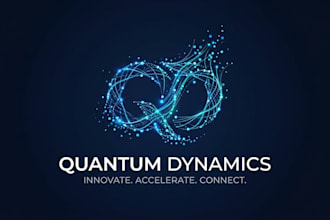 design a modern and futuristic particle logo