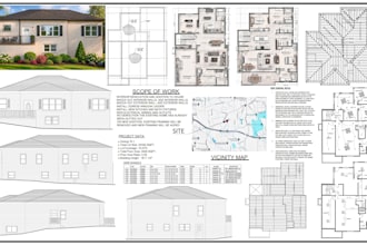 floor plan architect for remodel, renovation, home addition, city permit drawing
