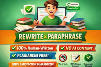 rewrite,paraphrase or edit your content manually with no ai and free plagiarism