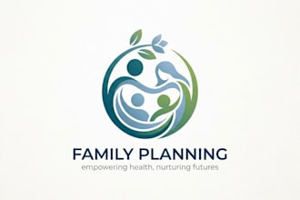 design a caring and professional family planning logo