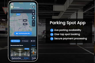 develop a parking finder app like parkmobile and spothero with booking system