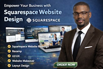 do squarespace website redesign, revamp, UI, UX, website makeover, layout design