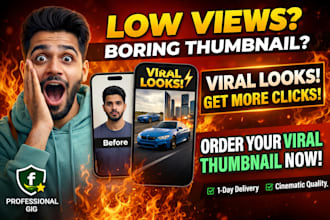 highly viral and cinematic thumbnails for youtube CTR