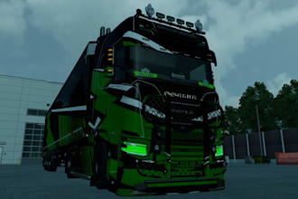 design a custom american truck simulator skin and livery