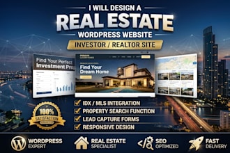 design real estate wordpress website investor realtor website idx mls website