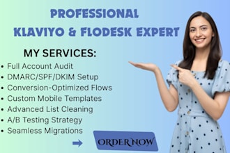 fix email deliverability and setup automation in klaviyo flodesk or omnisend