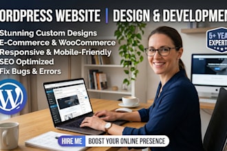 redesign design wordpresss website, revamp, modern website design with elementor
