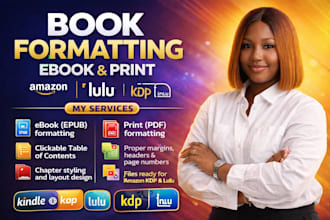 do book formatting for print book and ebook