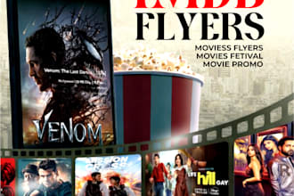 design cinematic movie poster, imdb style flyer and film festival poster