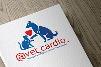 design best dog cat horse farm logo mascot for animal veterinary pet care brand