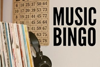 create a custom themed music bingo for your pub quiz or event