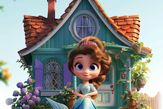 create images inspired by disney pixar style