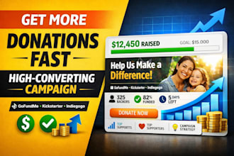 create and setup crowdfunding campaign for gofundme kickstarte