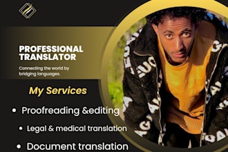 professionally translate english, amharic, and afan oromo