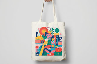 create a custom tote bag design