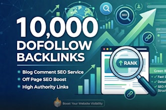 10,000 dofollow blog comment backlinks for off page SEO