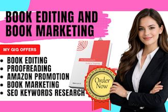 proofread and edit your book, manuscript, novel, and amazon book marketing