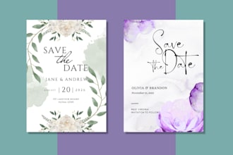 design wedding invitation, birthday invitation, baby shower