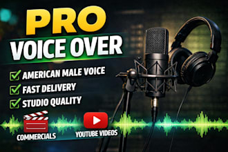 record a warm american male voice over