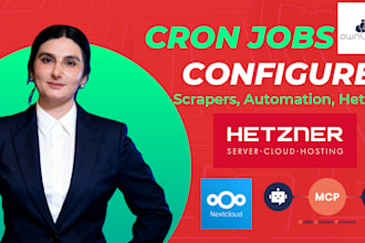 do cron job web scraper and automation on hetzner server