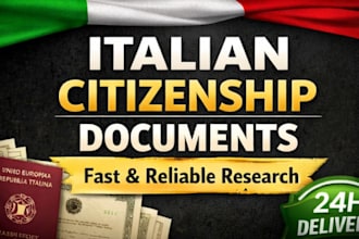 find documents for italian citizenship and ancestry research