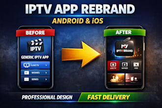 professionally rebrand iptv app for android and IOS with multidns admin panel
