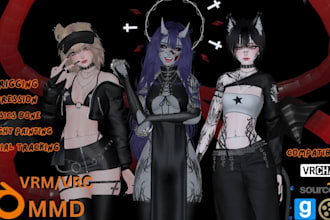 animate and rig vtuber warudo 3d vrchat avatar gmaod koikatsu vroid vrm sfm mmd