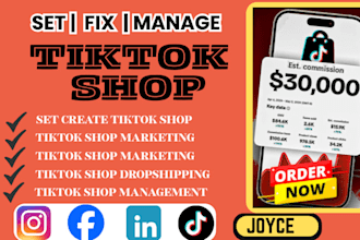 setup tik tok shop tiktok shop marketing setup USA tiktok shop dropshipping