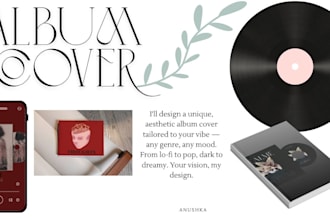 design a unique aesthetic album cover for your music