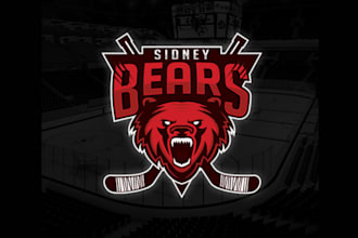 design necessary ice hockey club team logo