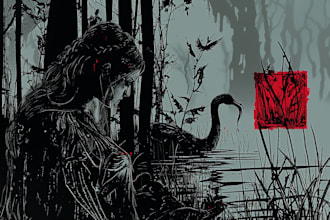 create dark art illustration