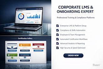 build a professional corporate lms, employee onboarding and training website